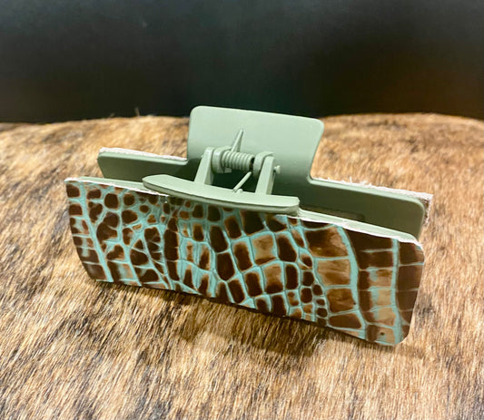 Leather Covered Hair Clips