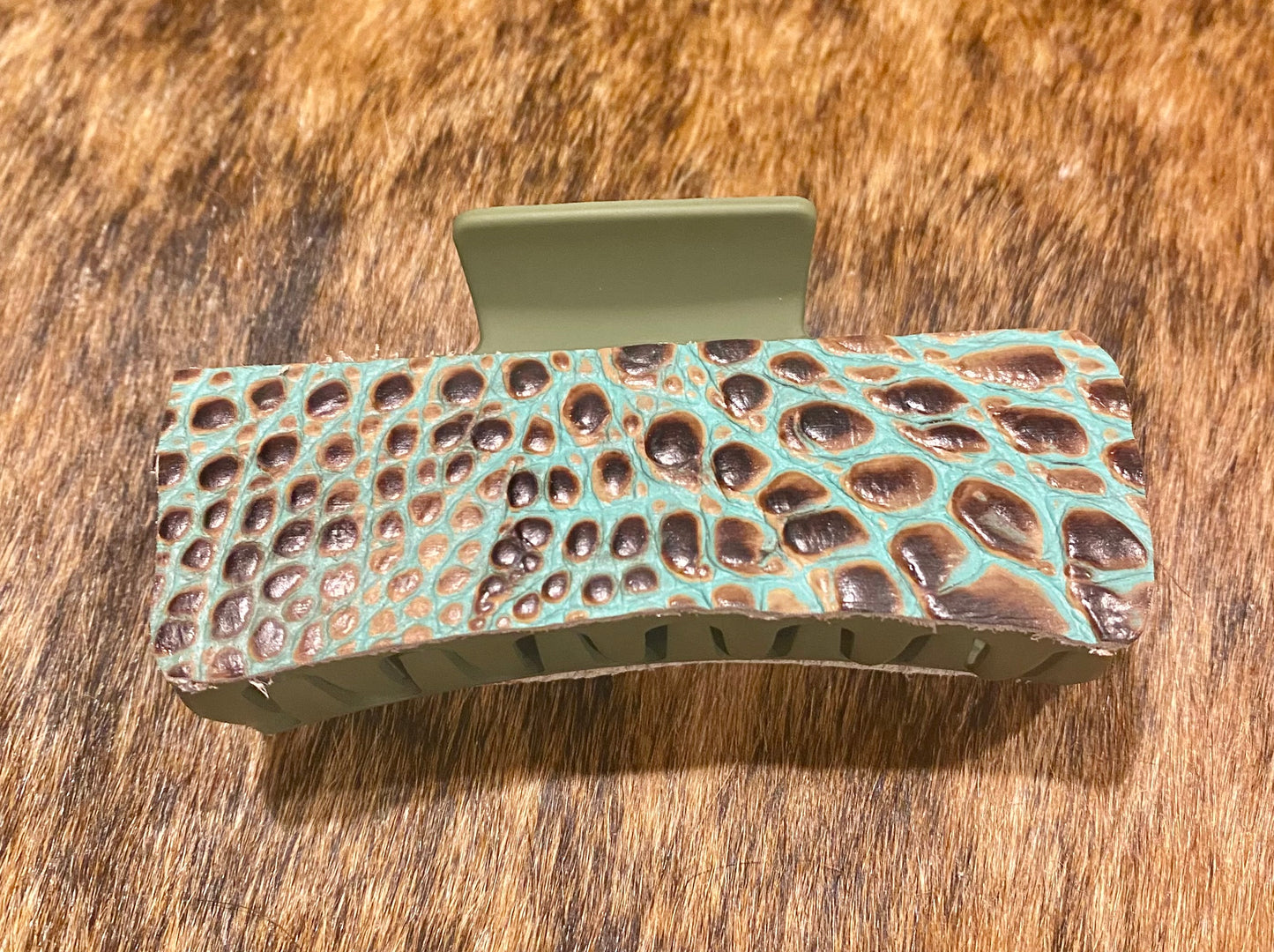 Leather Covered Hair Clips