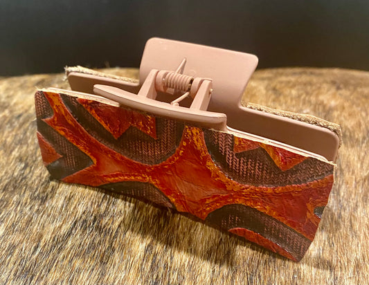 Leather Covered Hair Clips