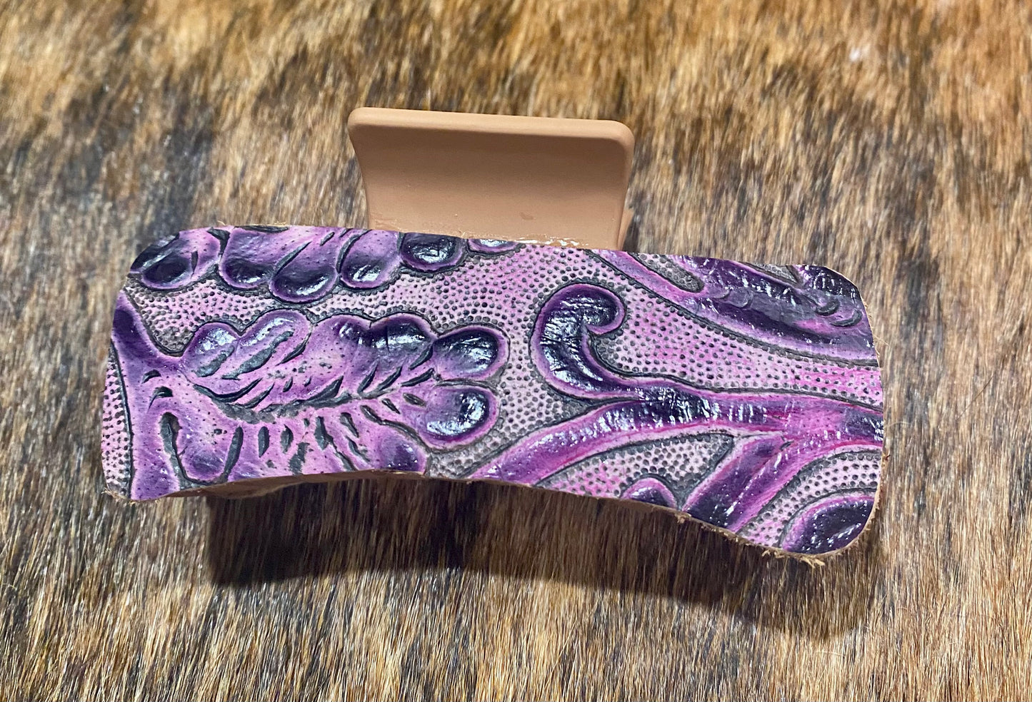 Leather Covered Hair Clips