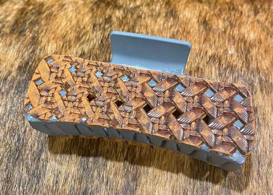 Leather Covered Hair Clips