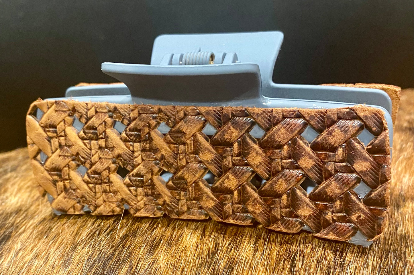 Leather Covered Hair Clips
