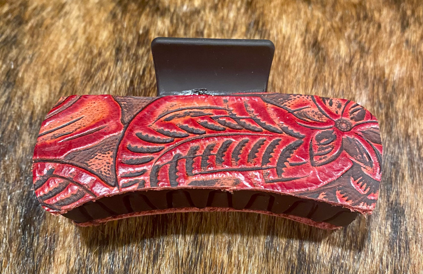 Leather Covered Hair Clips