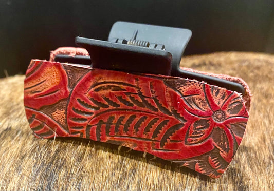 Leather Covered Hair Clips