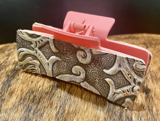 Leather Covered Hair Clips