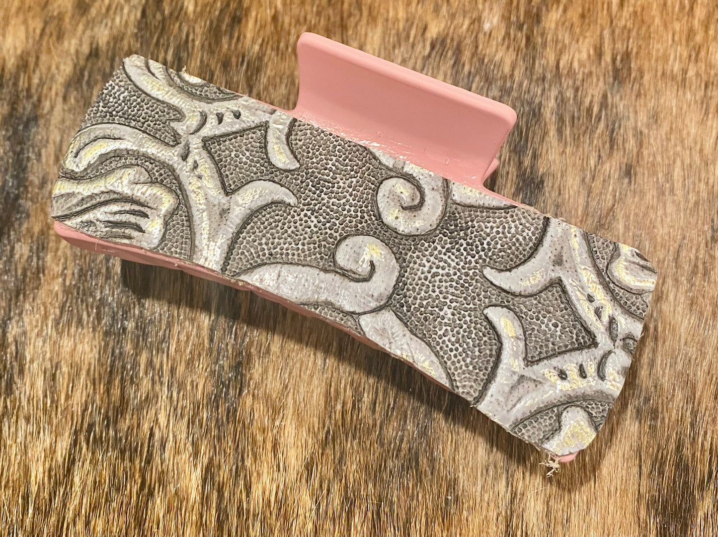 Leather Covered Hair Clips