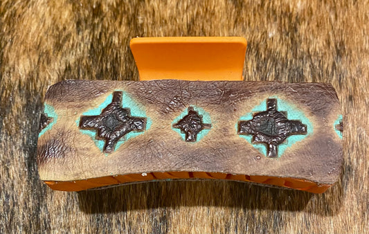 Leather Covered Hair Clips