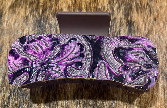 Leather Covered Hair Clips