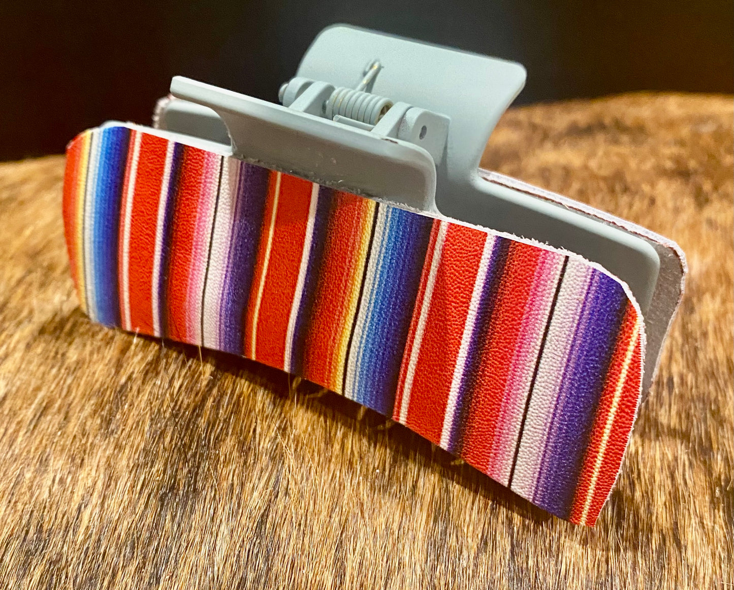Leather Covered Hair Clips