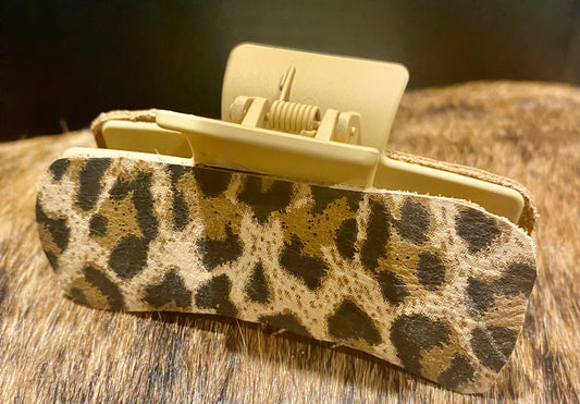 Leather Covered Hair Clips