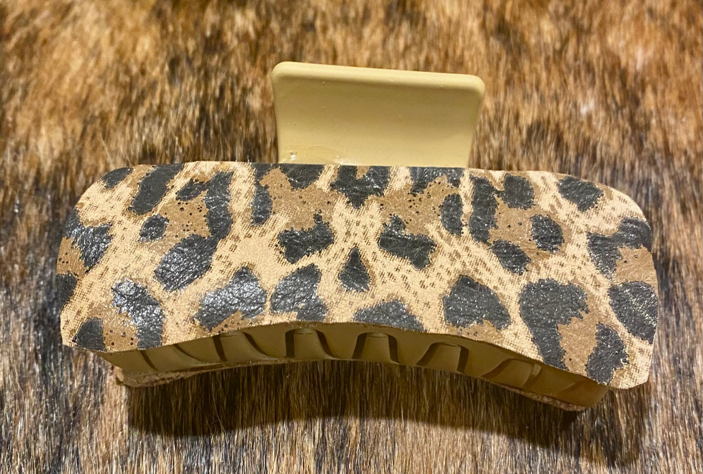 Leather Covered Hair Clips