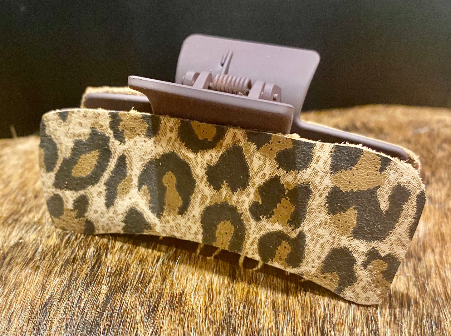Leather Covered Hair Clips