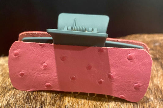 Leather Covered Hair Clips