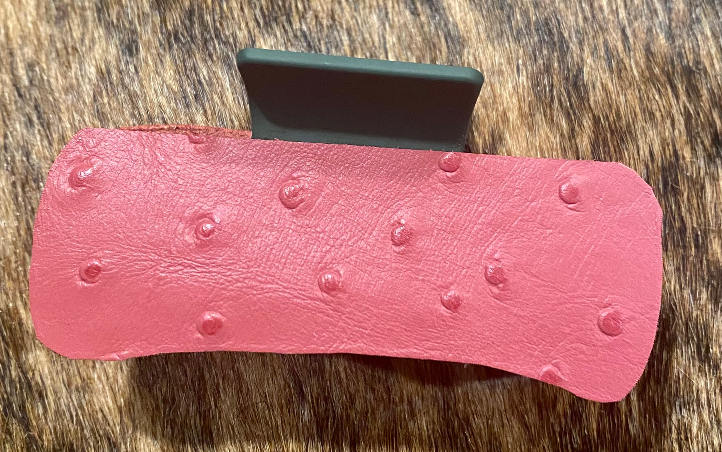 Leather Covered Hair Clips