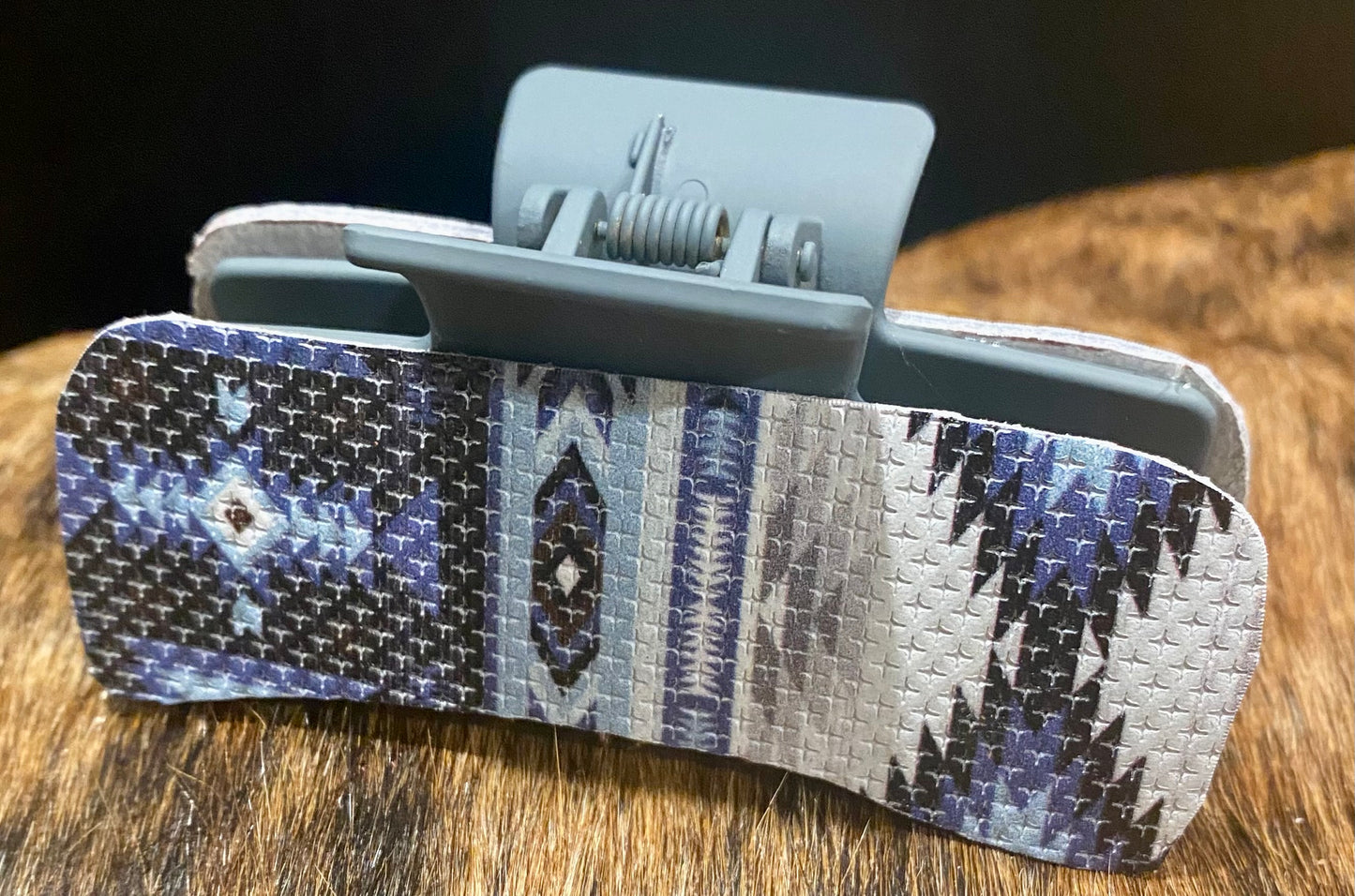 Leather Covered Hair Clips