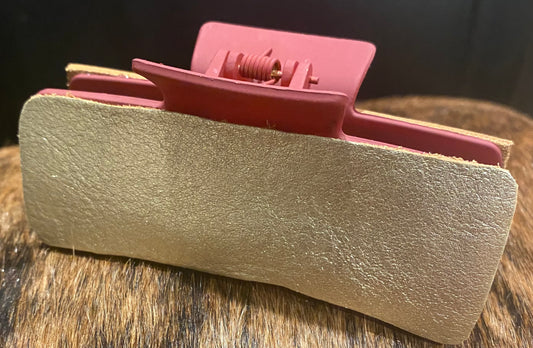 Leather Covered Hair Clips