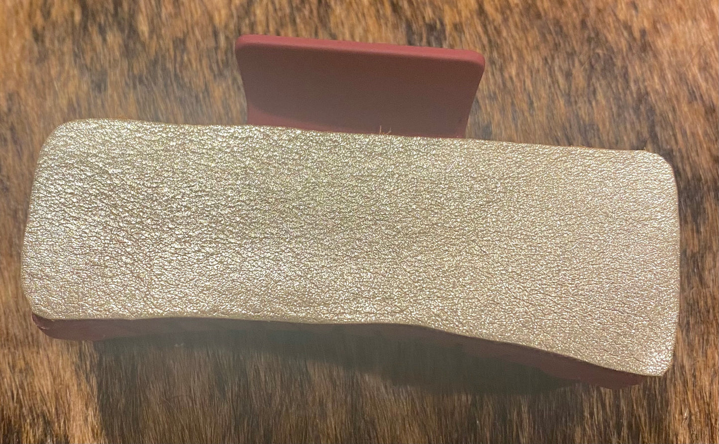 Leather Covered Hair Clips