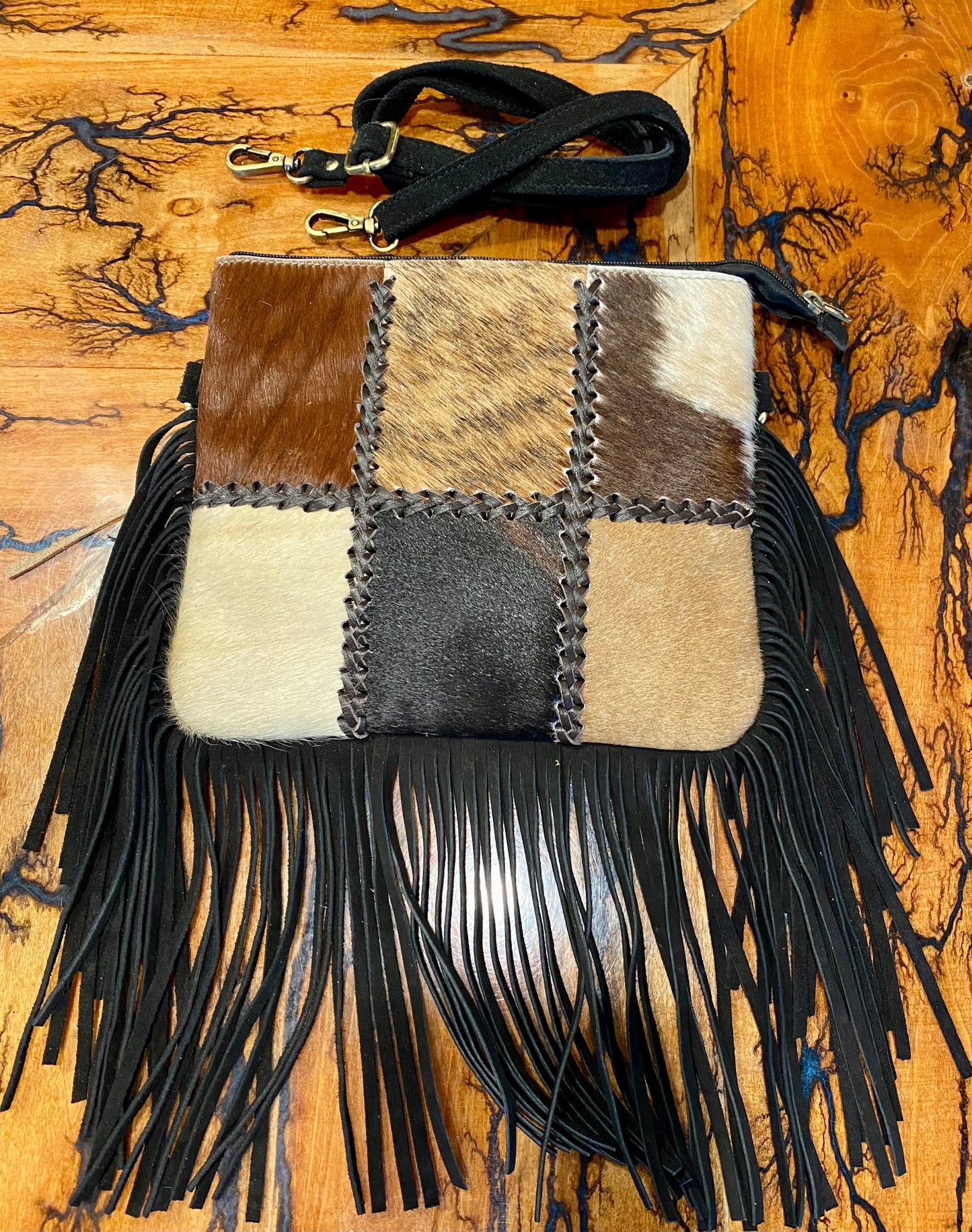 Cowhide Patchwork Leather bag