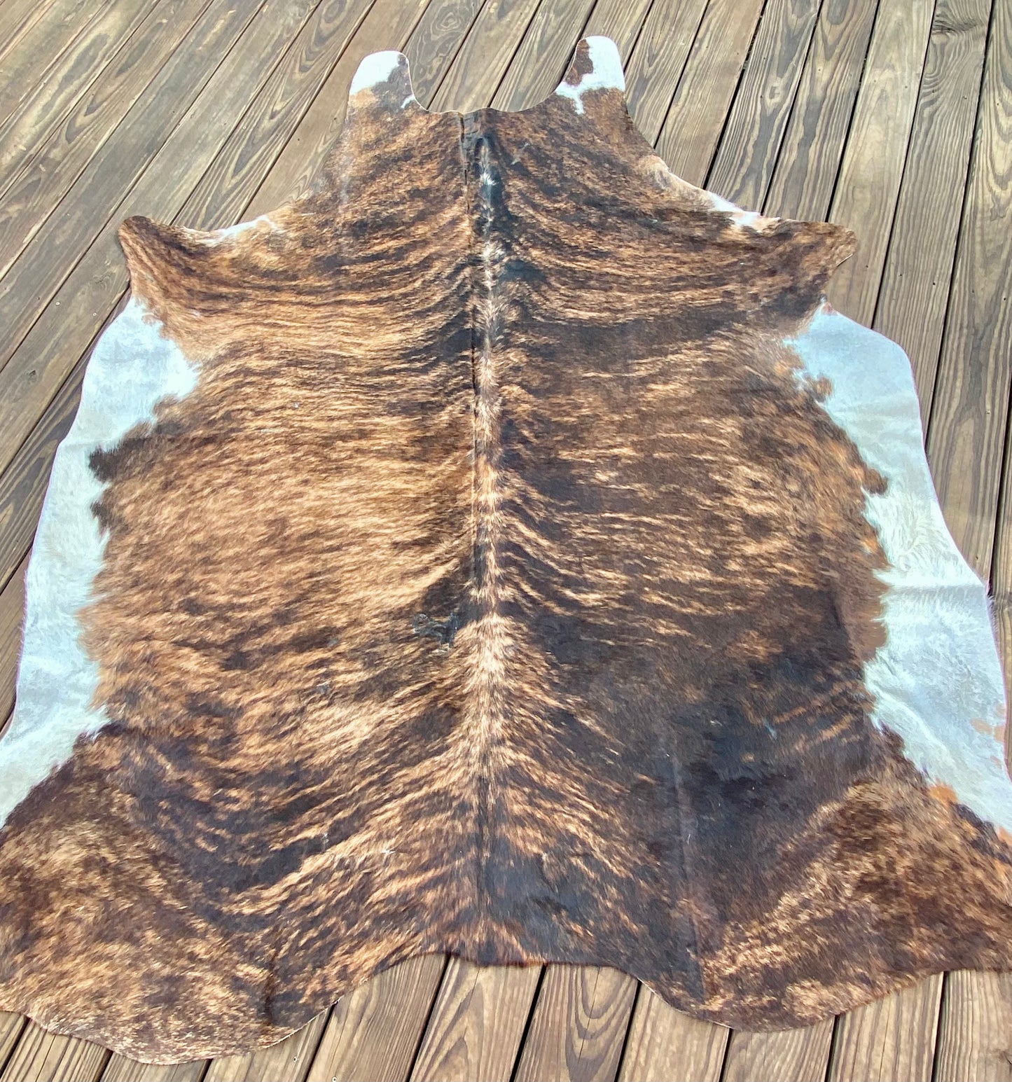 Tiger Stripe Cowhide Rug