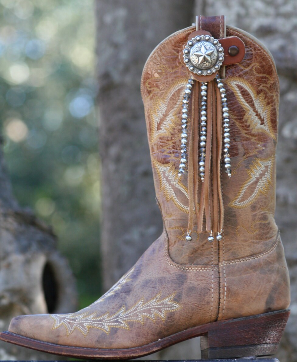 Boot Candy Toppers Silver Beads with Silver Tips