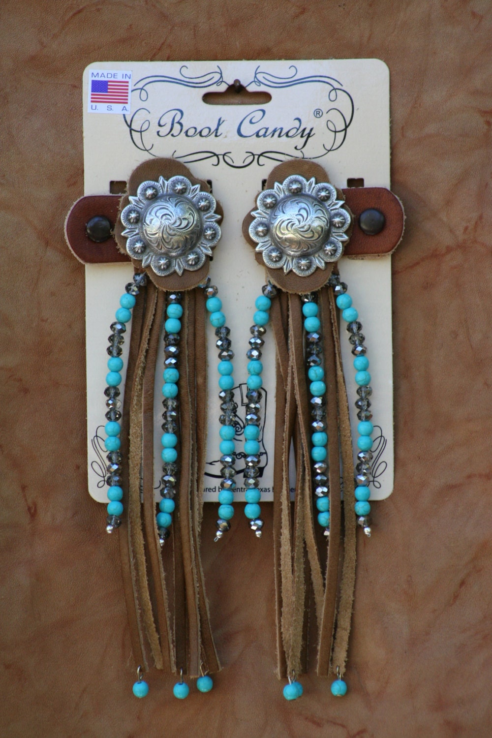 Boot Candy Toppers Turquoise Tips