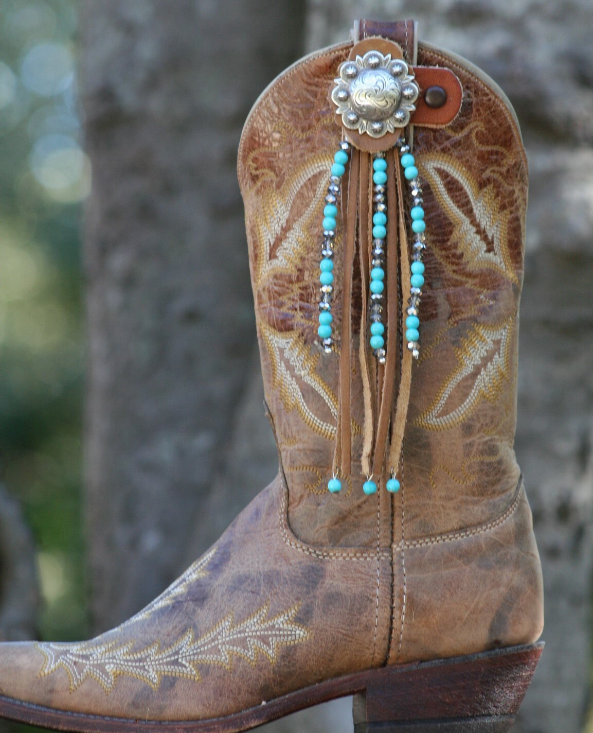Boot Candy Toppers Turquoise Tips