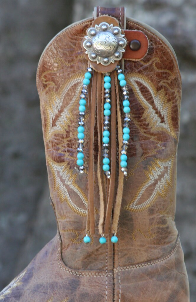 Boot Candy Toppers Turquoise Tips