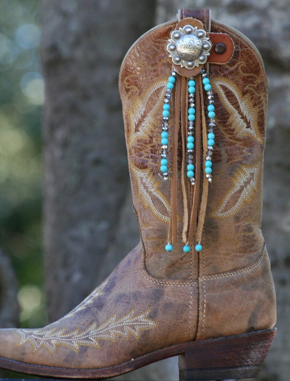 Boot Candy Toppers Turquoise Tips
