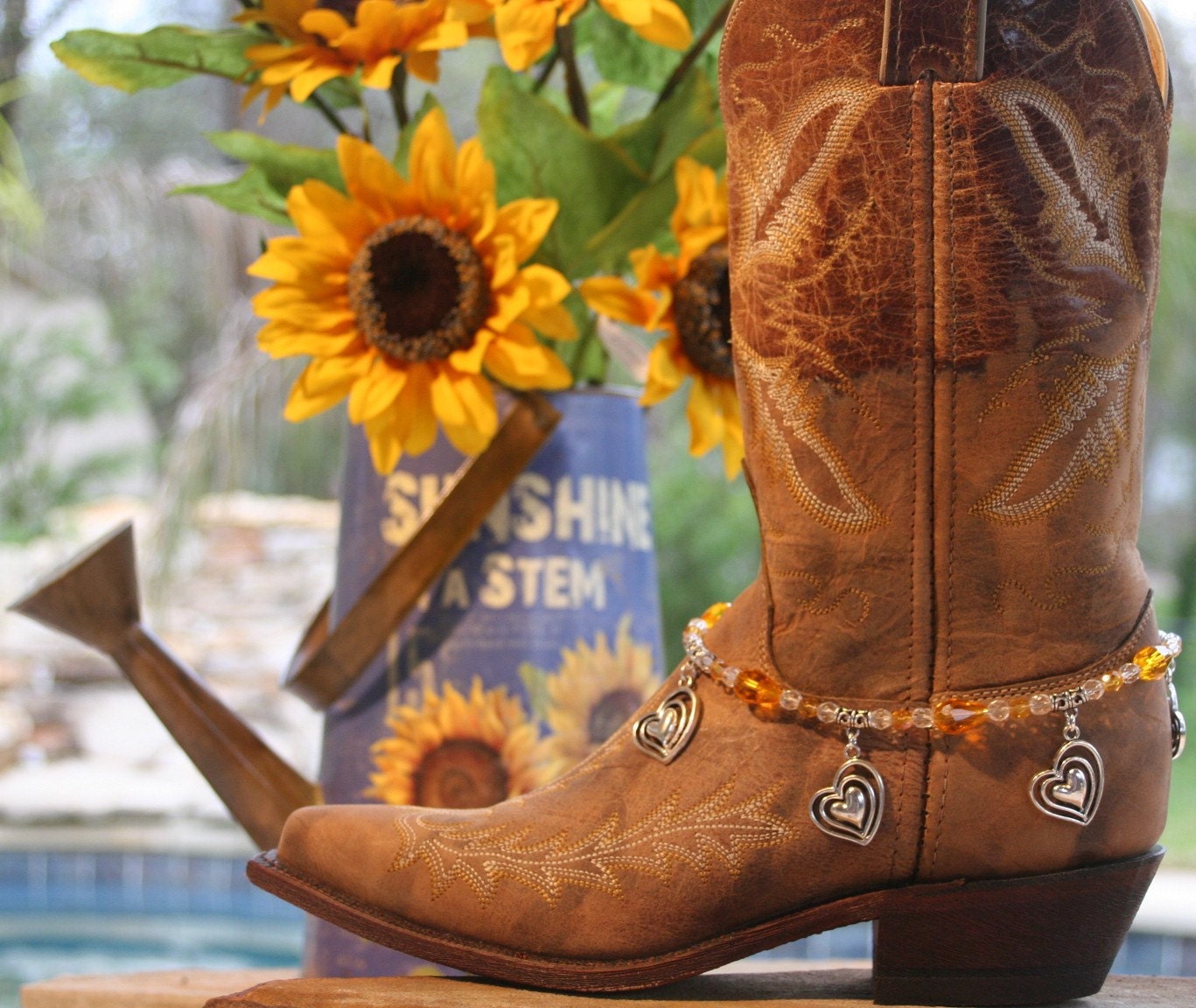 Boot Candy Sweethearts of the Rodeo in Sunflower 608150 Boot Jewelry-Boot Bling-Boot Bracelet-Boot Accessories