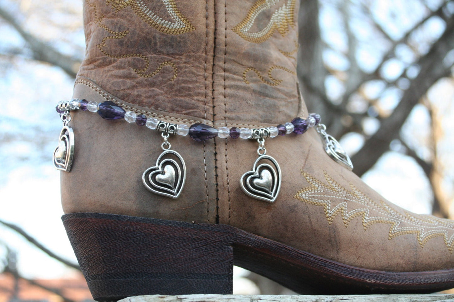 Boot Candy SweetHearts of the Rodeo in Violet 608151 Boot Jewelry-Boot Bling-Boot Bracelet-Boot Accessories
