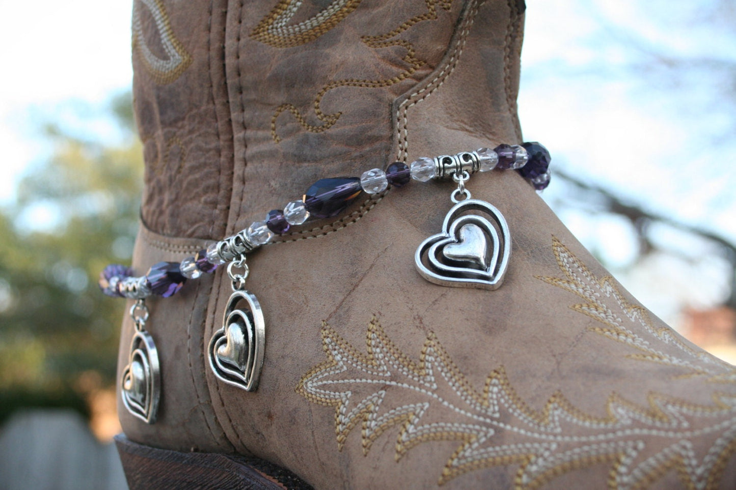 Boot Candy SweetHearts of the Rodeo in Violet 608151 Boot Jewelry-Boot Bling-Boot Bracelet-Boot Accessories
