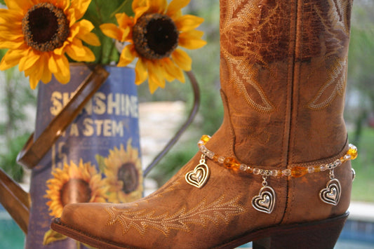 Boot Candy Sweethearts of the Rodeo in Sunflower   608150  Boot Jewelry-Boot Bling-Boot Bracelet-Boot Accessories