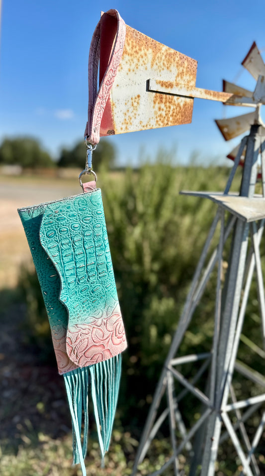 Fringe wristlet