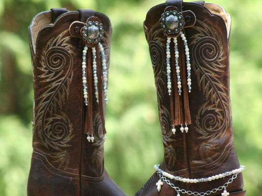 Boot Candy Toppers,  White Tips